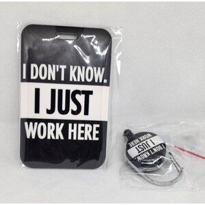 Black White ID Badge Holder Clip On Extendable - Stylish & Practical Accessories